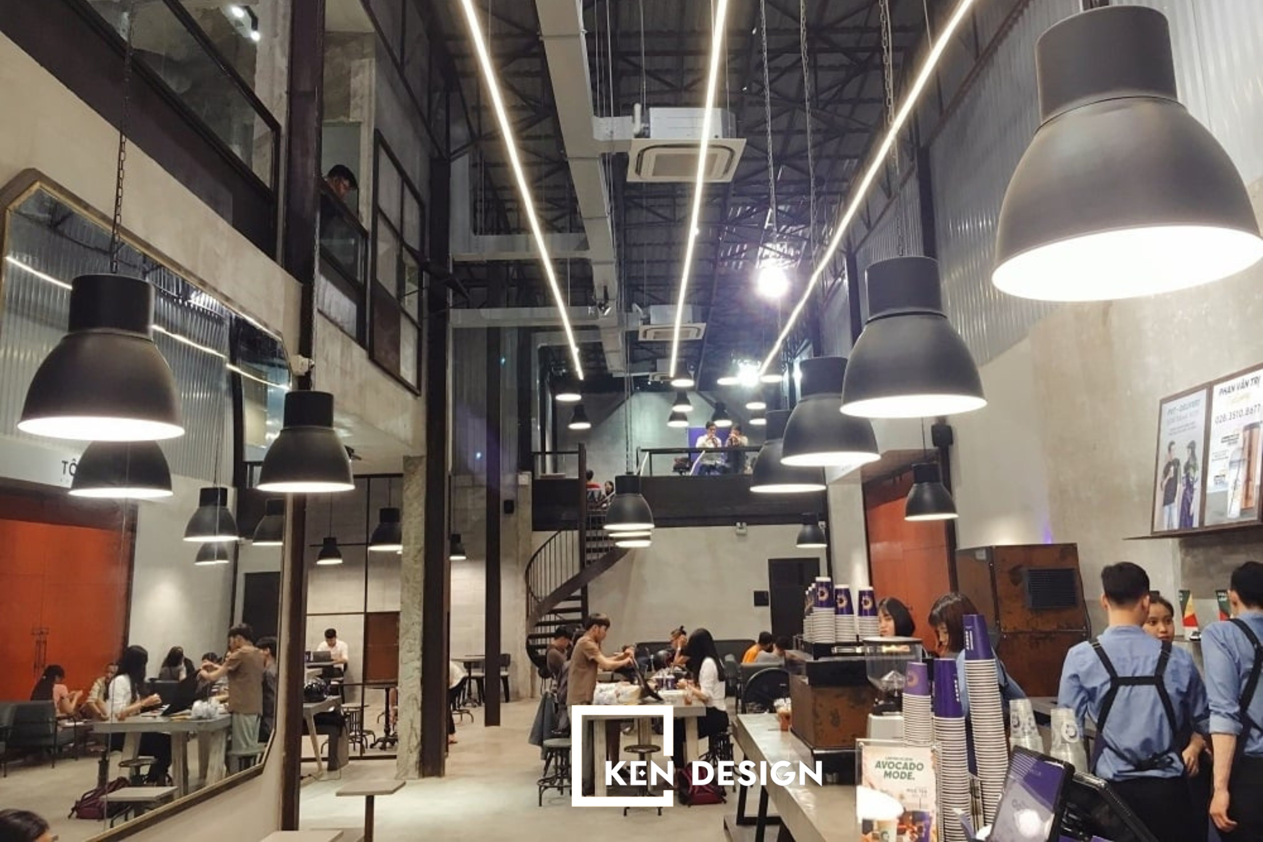 Cải tạo quán cafe bằng khung thép